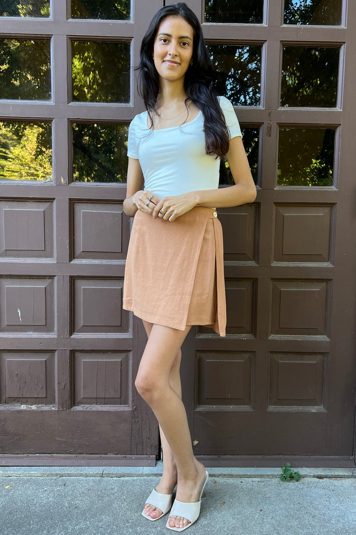 CLEARANCE- A-Line Out West Mini Skirt
