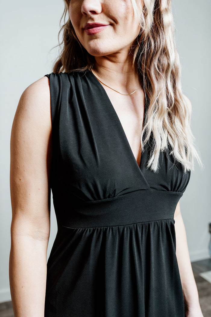 V-Neck Sleeveless Dress