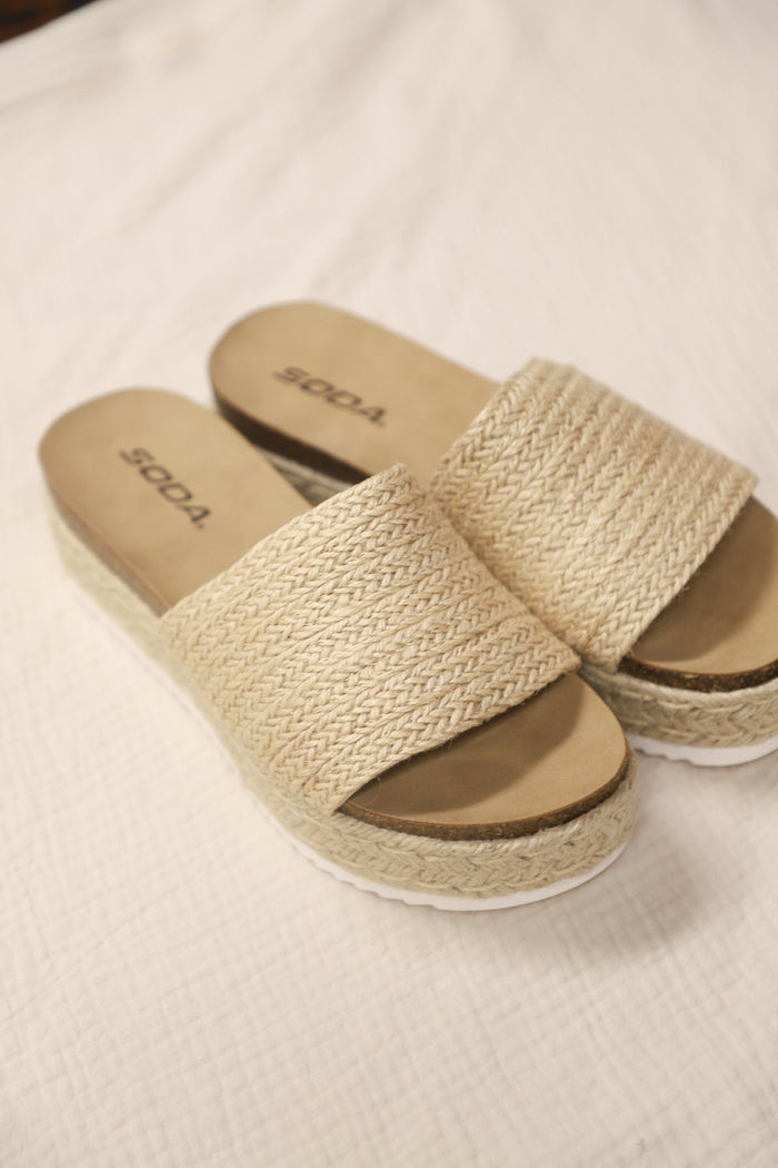 Woven Platform Process Sandal