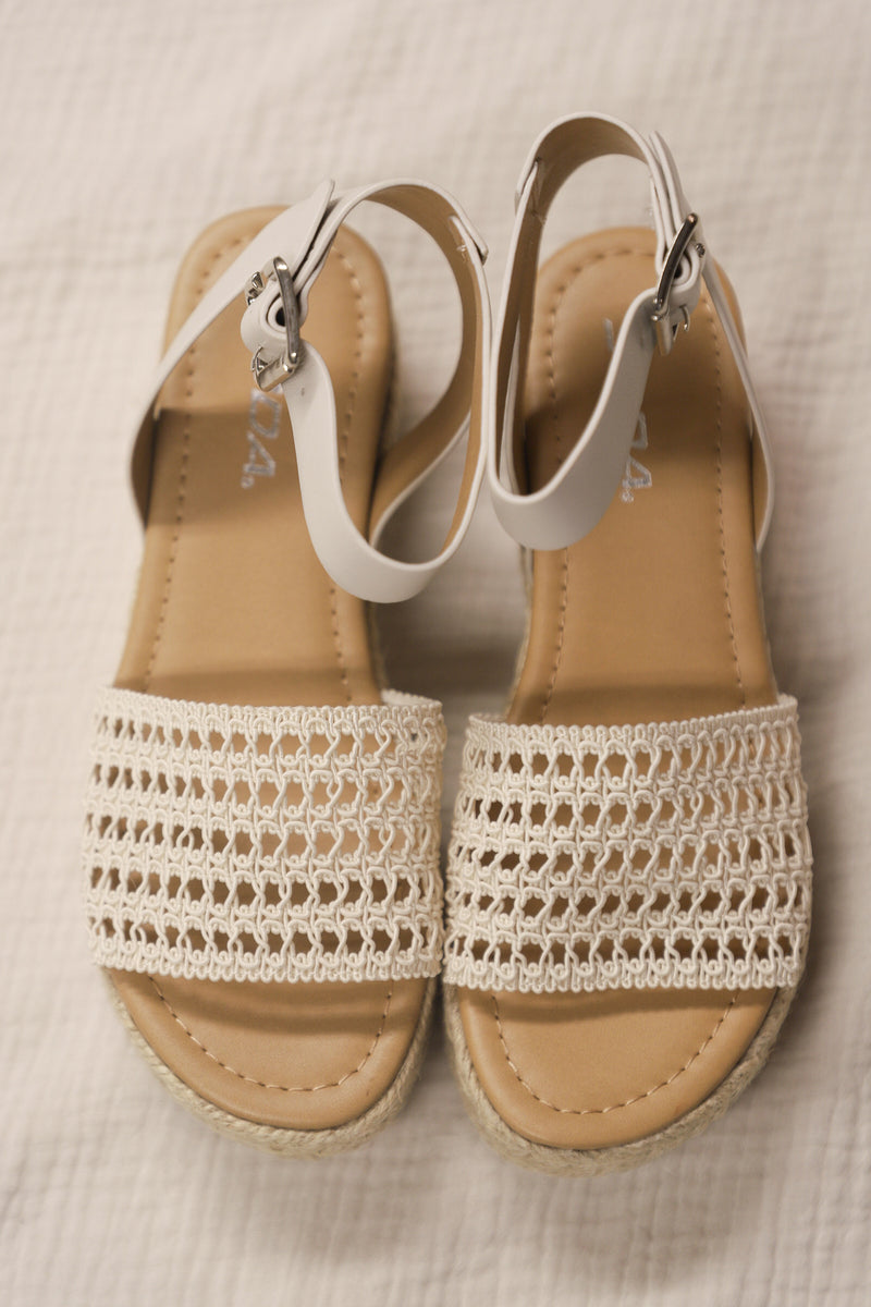 Woven Platform With Ankle Strap