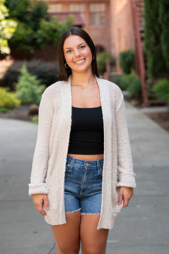 The Daydreamer Knit Open Cardigan W/ Pockets