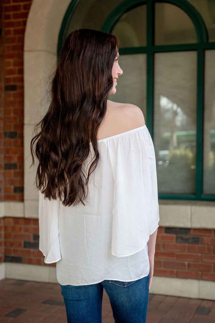 CLEARANCE- Peasant Blouse With Front Smocking