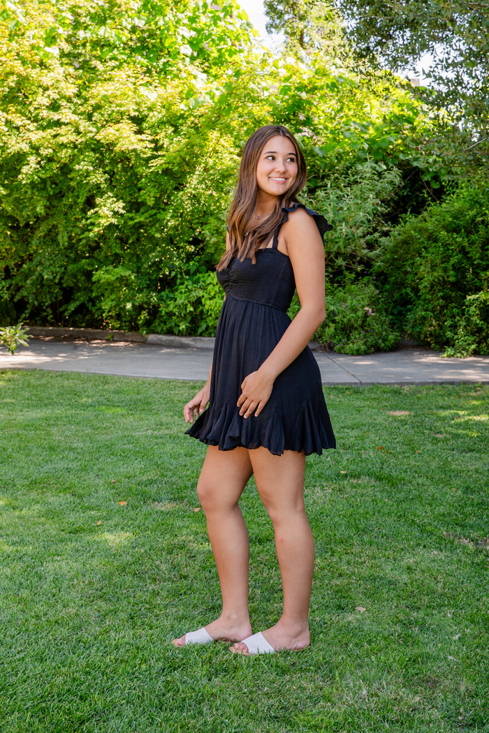 Tube Ruffle Detailing Mini Dress