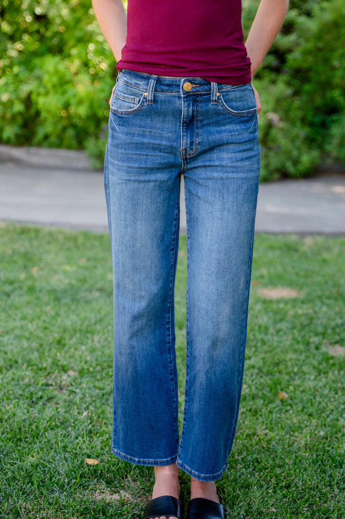 Charlotte High Rise Wide Leg Ankle Jean