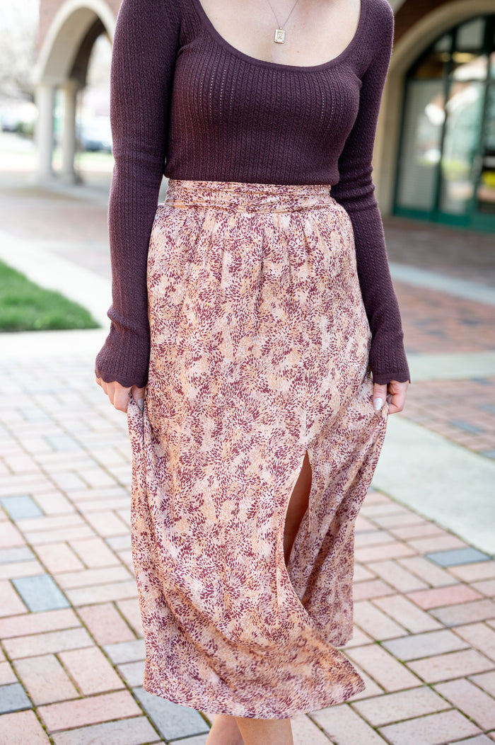 The Etolie Midi Skirt With Slit