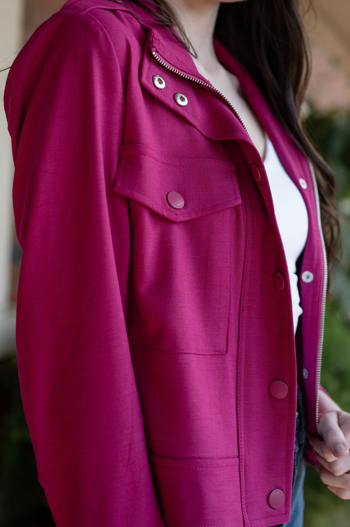 Clearance - Utility Crop Jacket With Epaulettes