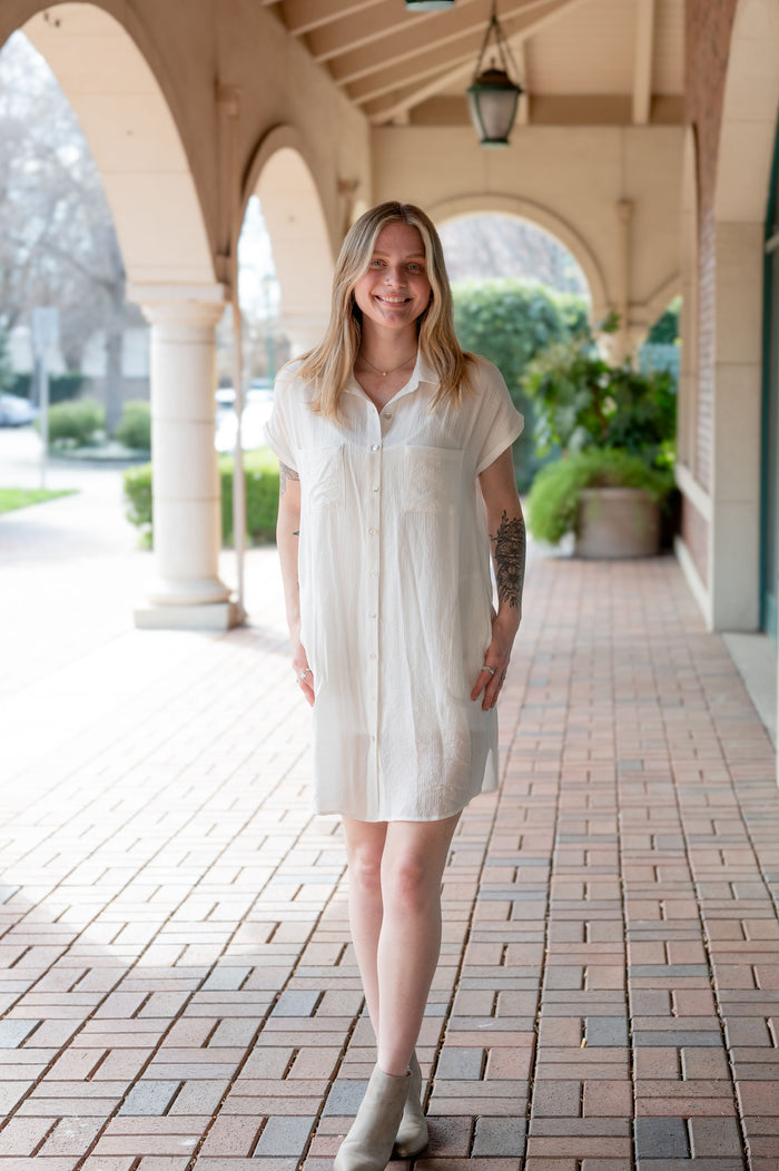 Clearance - Dolman Sleeve T- Shirt Dress W/ Pockets