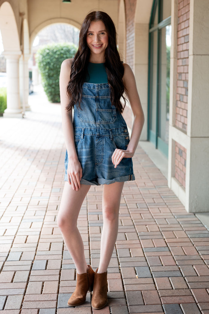 Free People Overall Shorts
