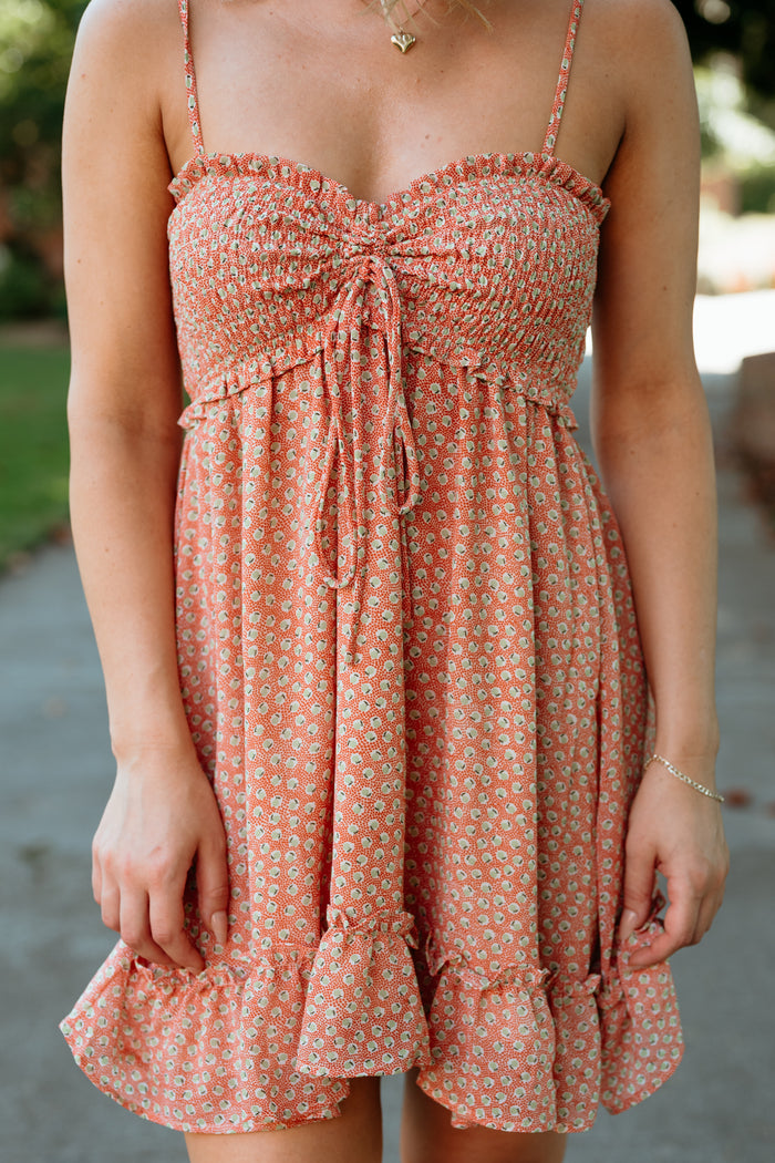 Just Pearfect Ruched Top Sleeveless Mini Dress