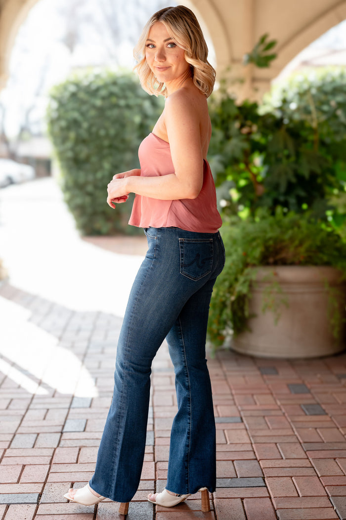 CLEARANCE- Satin Flowy Tube Top