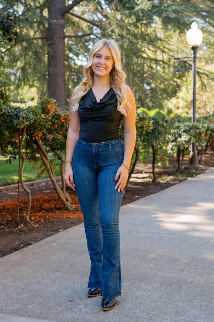CLEARANCE- Level Up Slit Bootcut