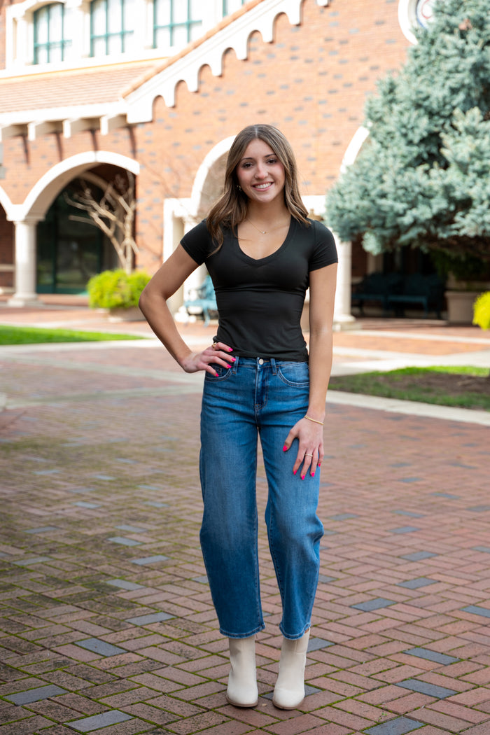 Jess Super High Rise Barrel Jeans