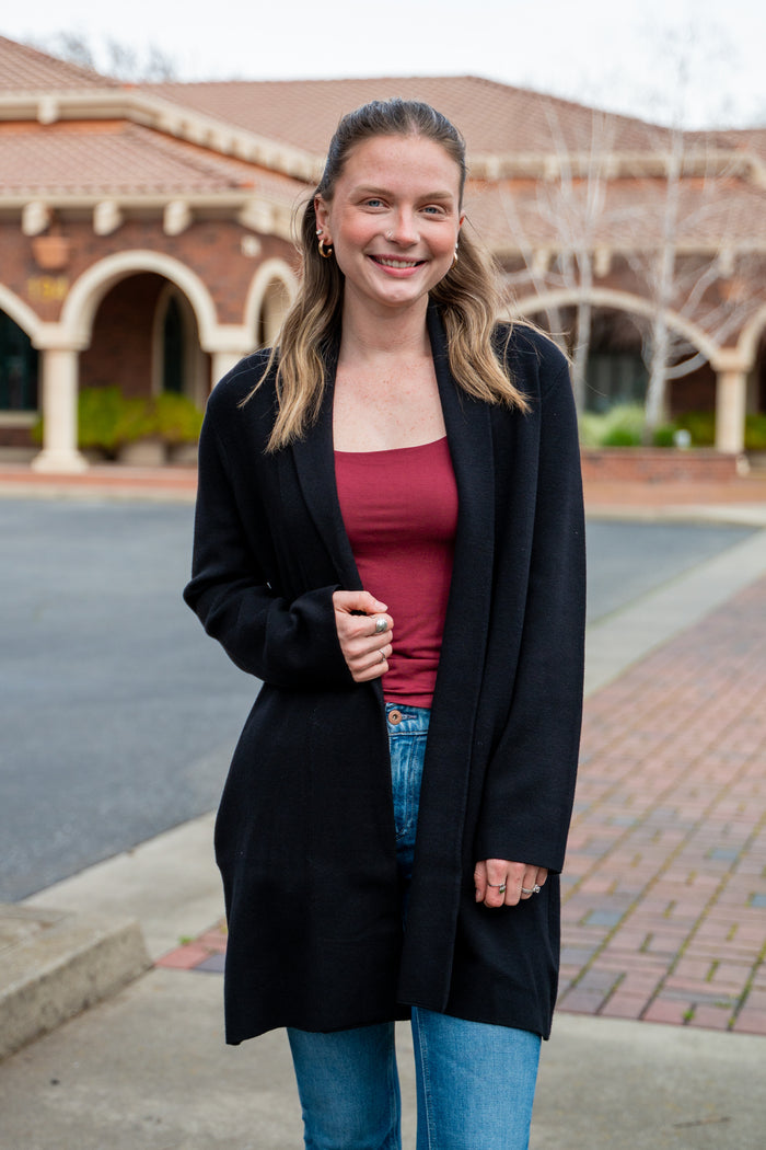 Long Sleeve Sweater Coatigan
