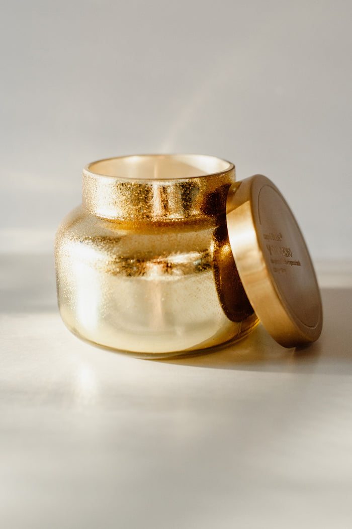 Gold Volcano Glitz Candle