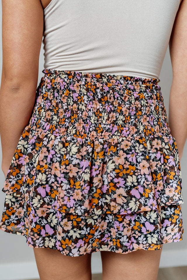 CLEARANCE - Vintage Blossom Mini Skirt