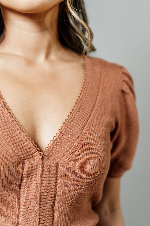 CLEARANCE - Apricot Pie Sweater Top