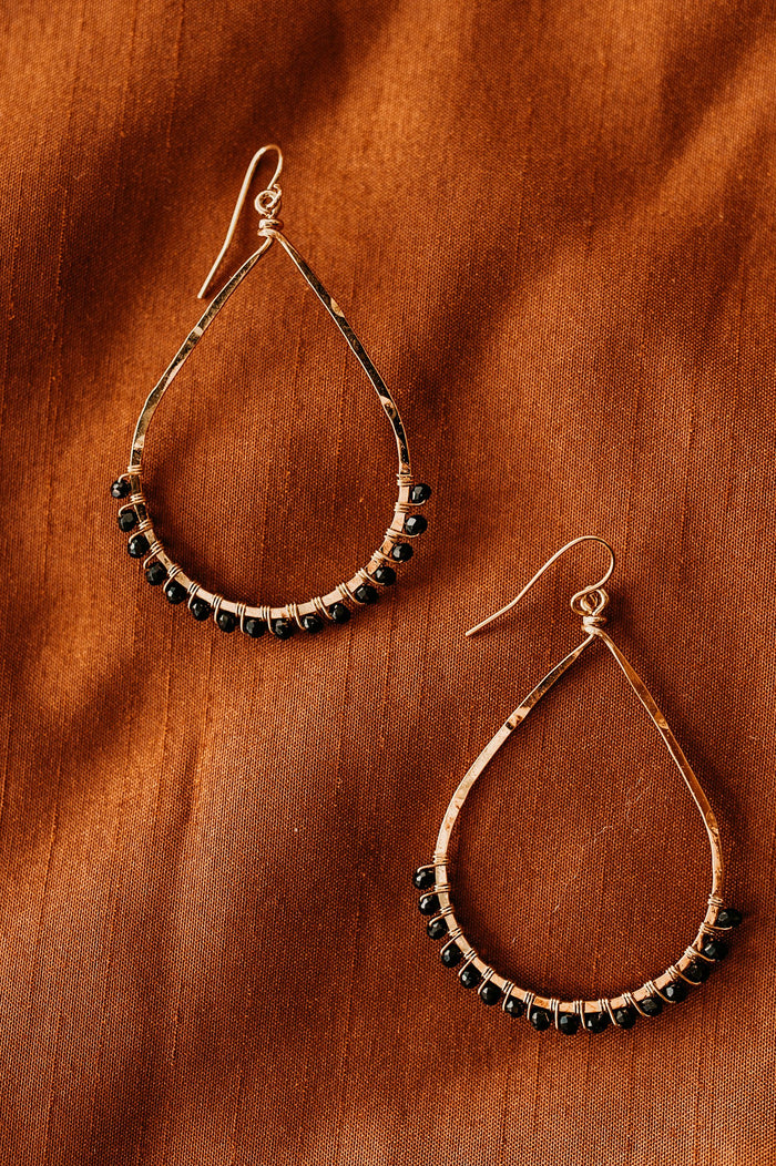 Bohemian Black Drop Earrings