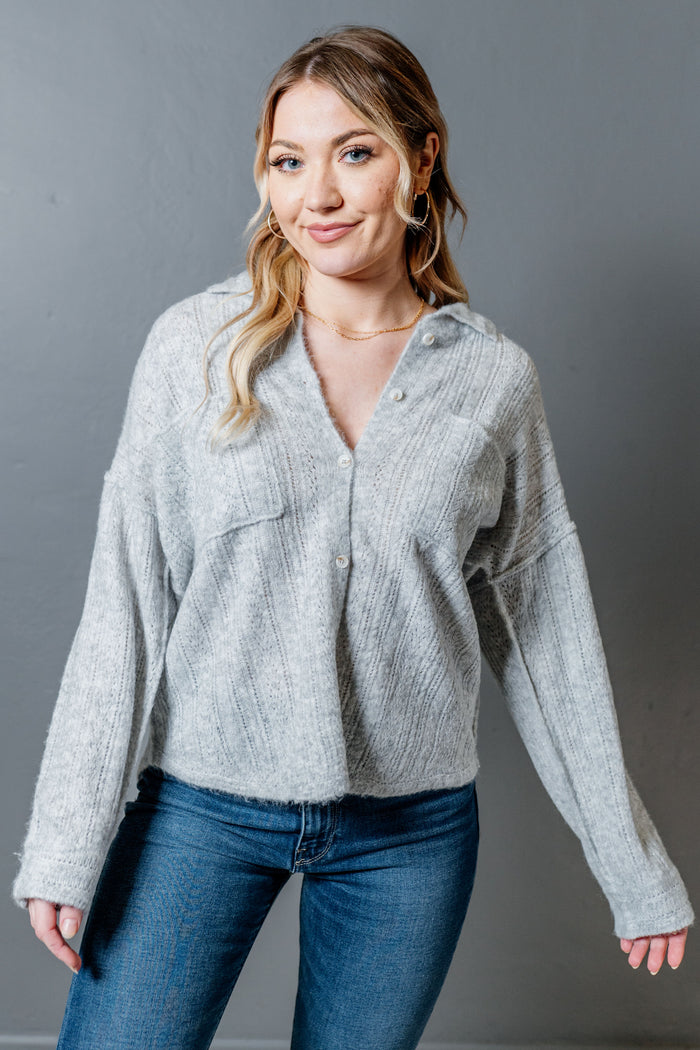 CLEARANCE - Knit Detailed Sweater