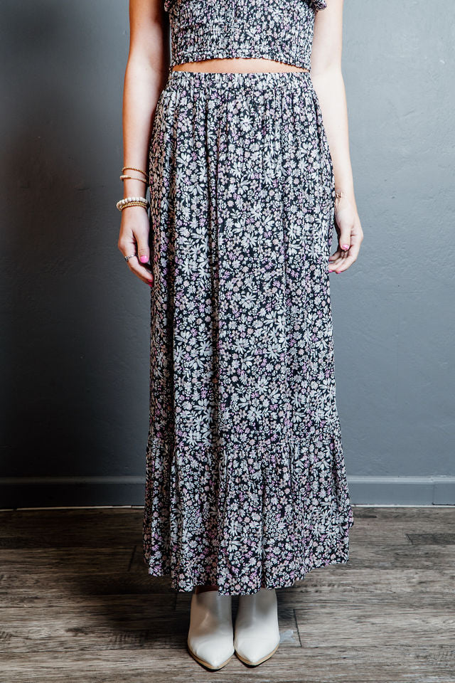 CLEARANCE - Seventies Daisy Maxi Skirt