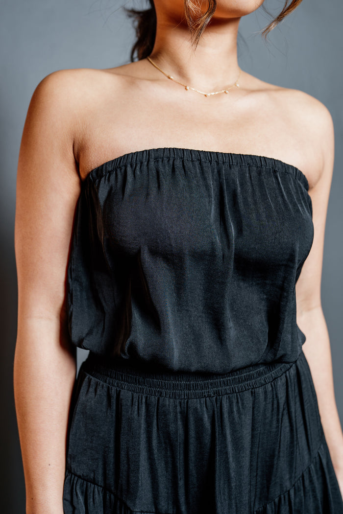 CLEARANCE - Strapless Tiered Mini Dress