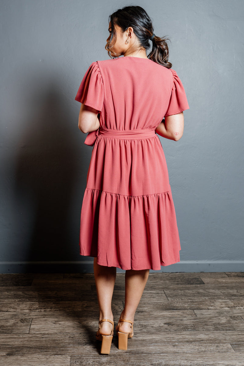 CLEARANCE - Short Sleeve V-Neck Rio Dress