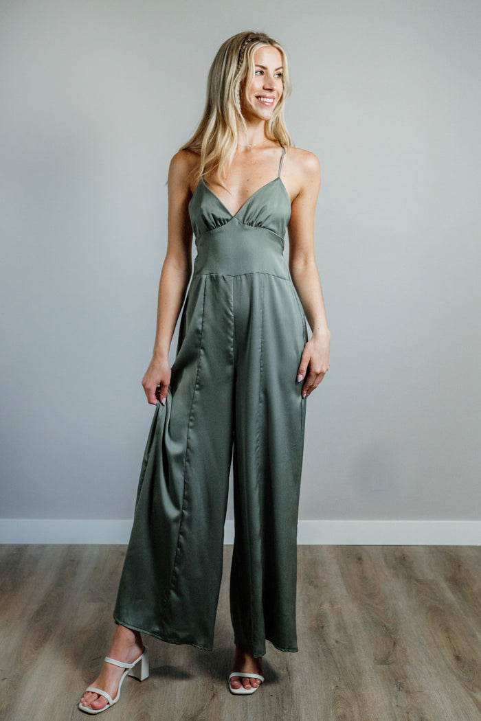 CLEARANCE- Slip Into Satin Jumper