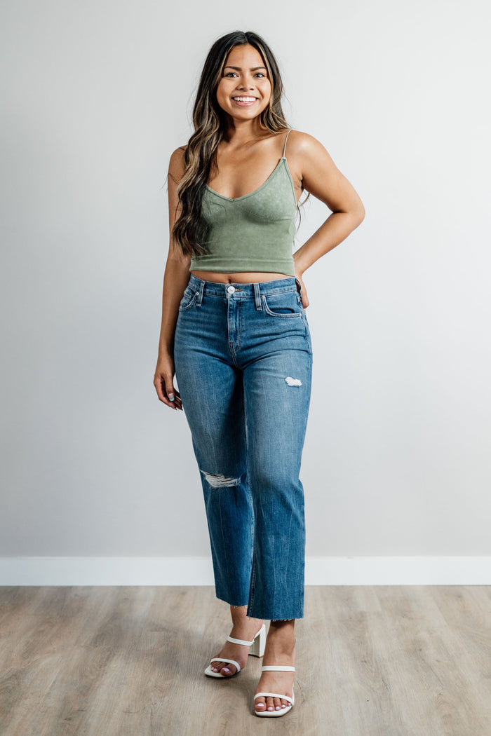 Penelope Cropped Straight Leg Jean