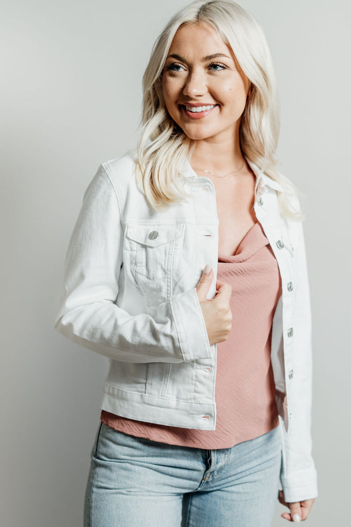 Stellar White Denim Jacket