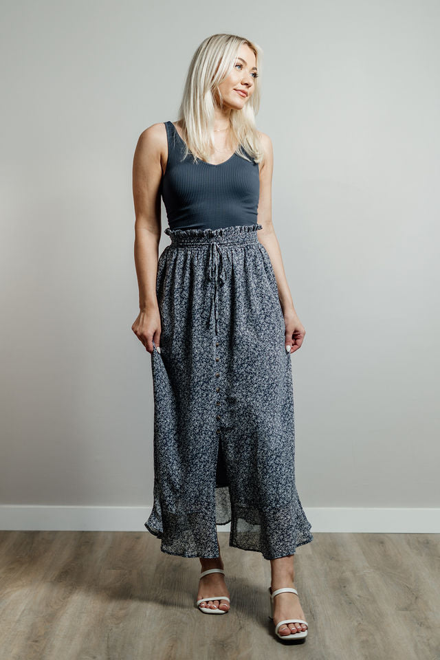 May Magnolias Maxi Skirt