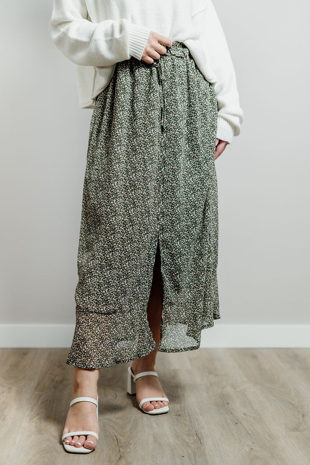 May Magnolias Maxi Skirt
