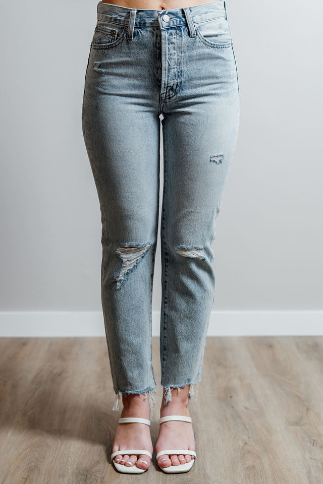 Carly High Rise Straight Jeans