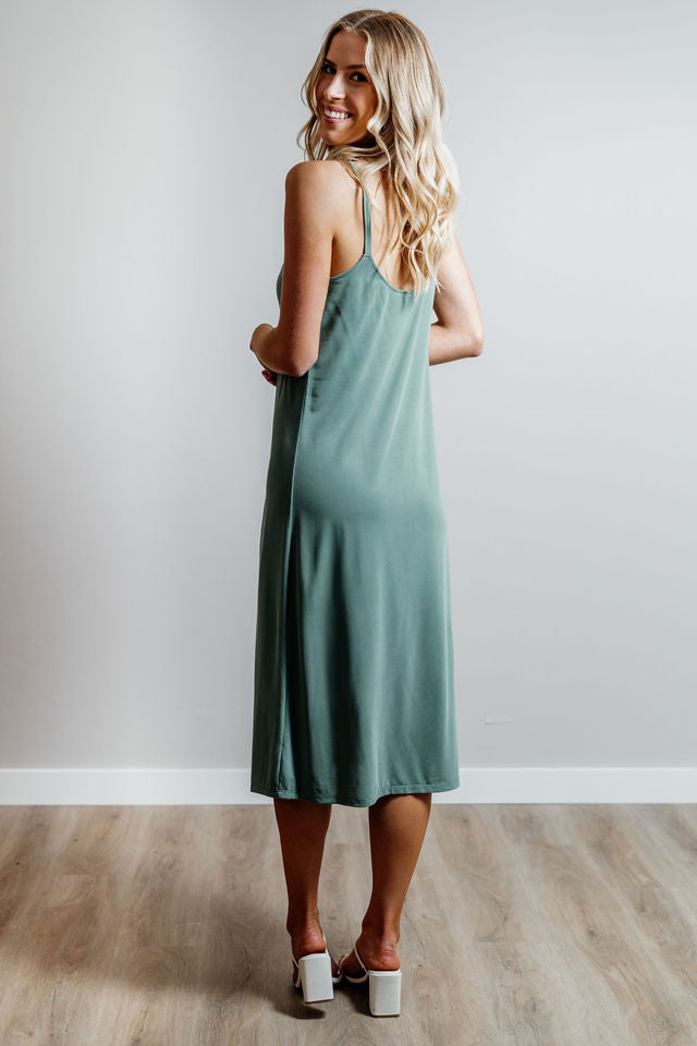 Clearance - Slip Into This Midi Dress