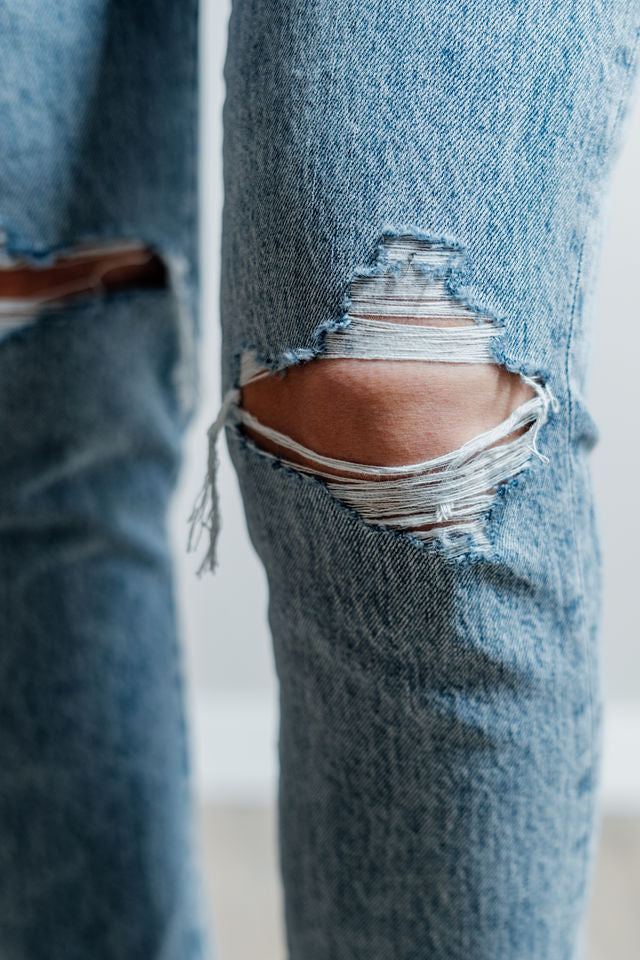 CLEARANCE- Keaton High Rise Slim Straight Jean