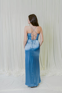 Soft Launch Sweetheart Corset Formal Dress W/ Slit