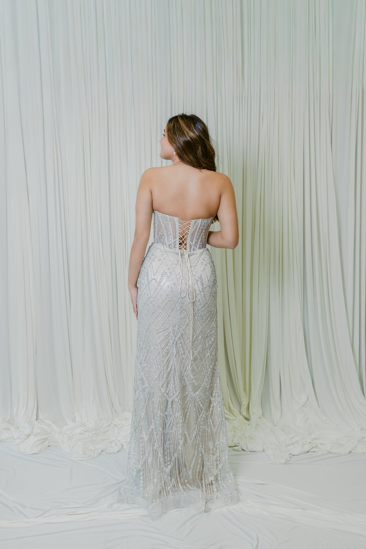 Steal the Spotlight Embellished Sweetheart Formal Dress W/ Slit