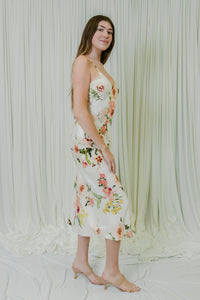 Summer in the Hamptons Floral Slip Midi Dress