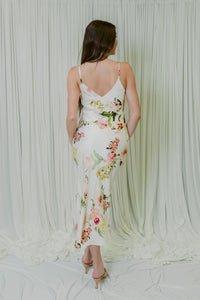 Summer in the Hamptons Floral Slip Midi Dress