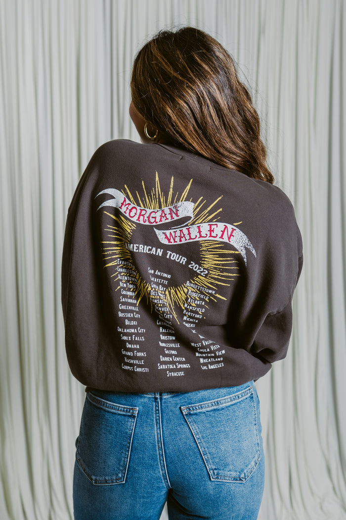 Morgan Wallen Classic Eagle Oversized Crewneck