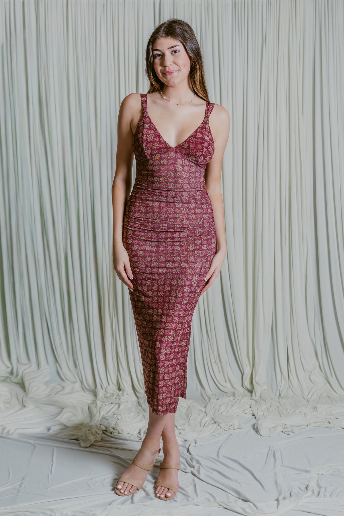 Long Live Printed Mesh Maxi Dress Long Live Printed Mesh Maxi Dress