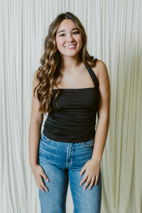 Halter Honey Side Ruched Top