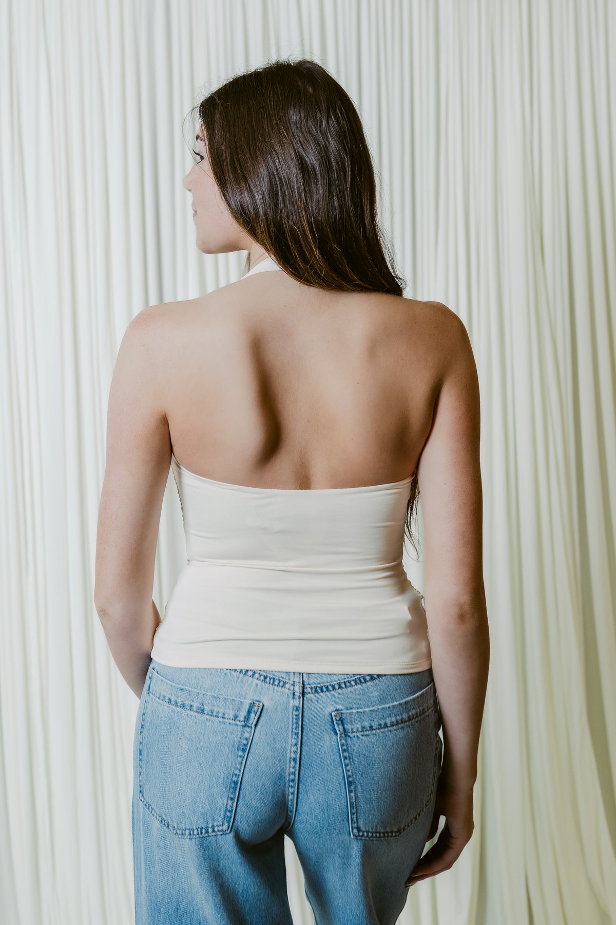 Halter Honey Side Ruched Top