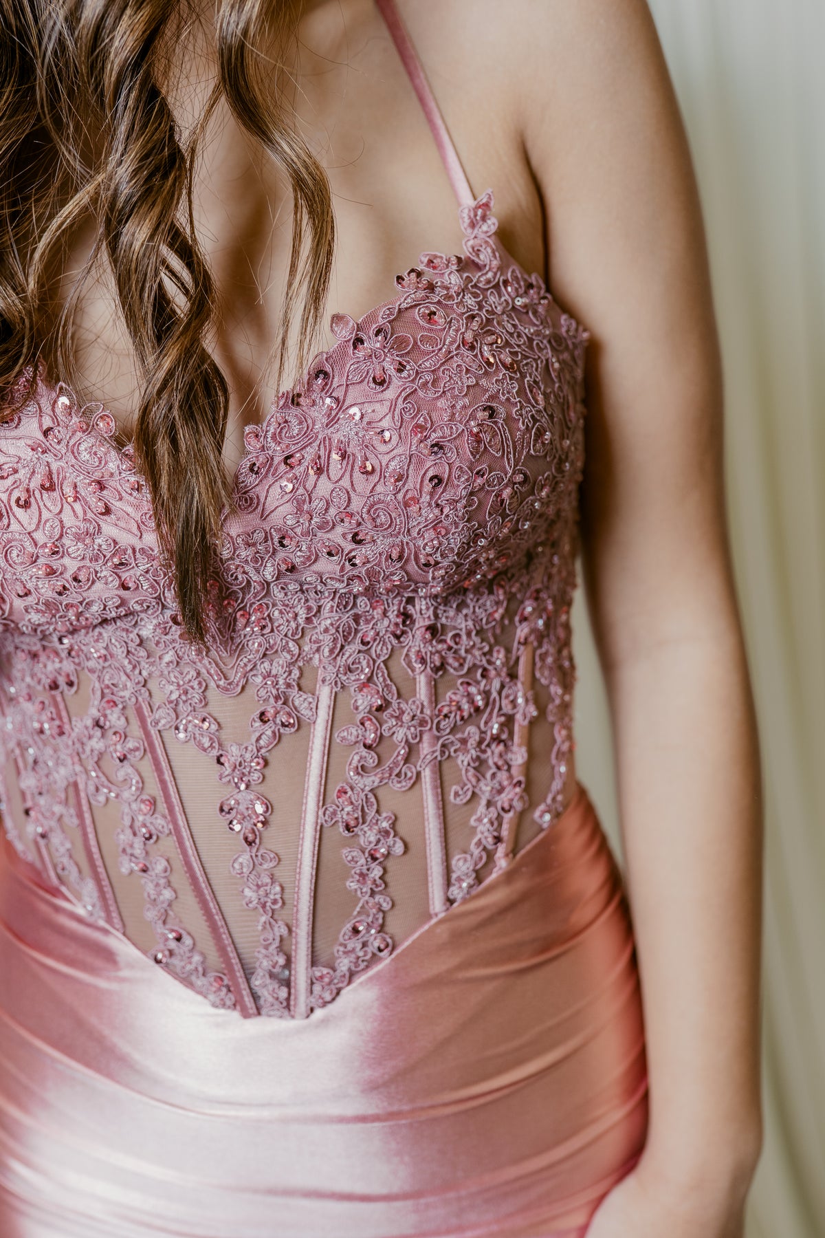 True Romance Embellished Corset Fitted Formal Dress