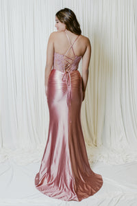 True Romance Embellished Corset Fitted Formal Dress