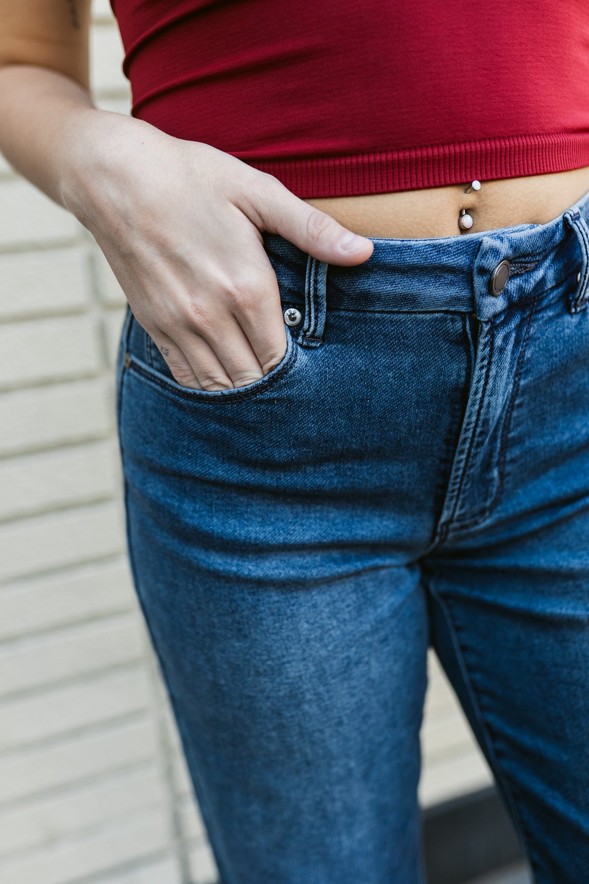 Slim Wide Leg Sweat Jean