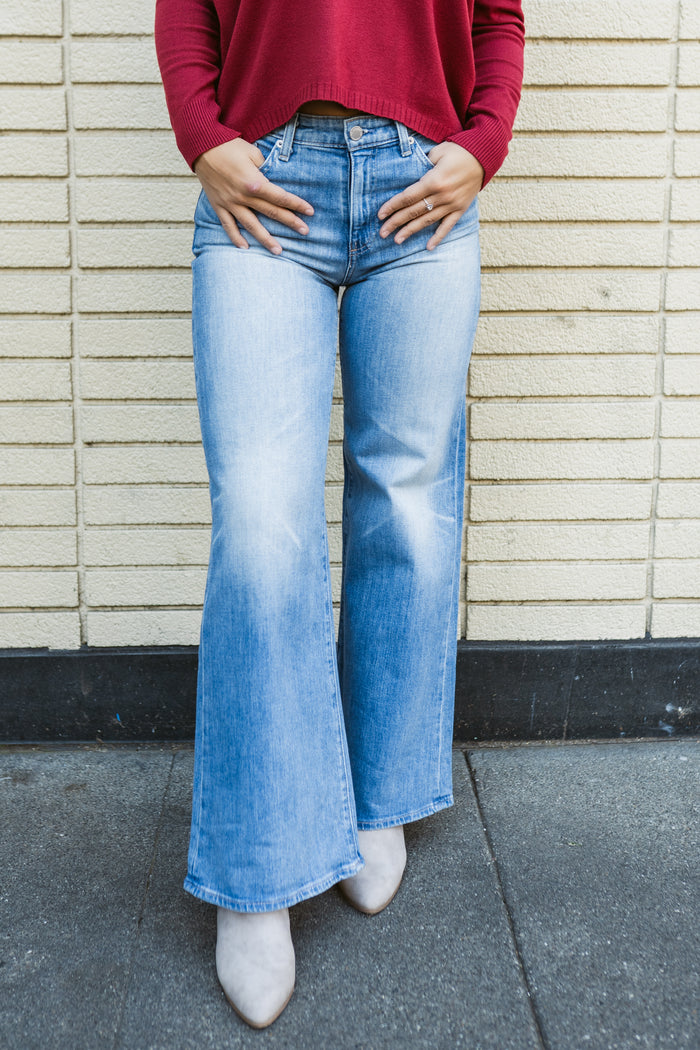 Saige Mid Rise 31-Inch Wide Leg