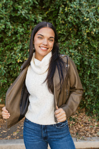 Knit Turtle Neck Tank