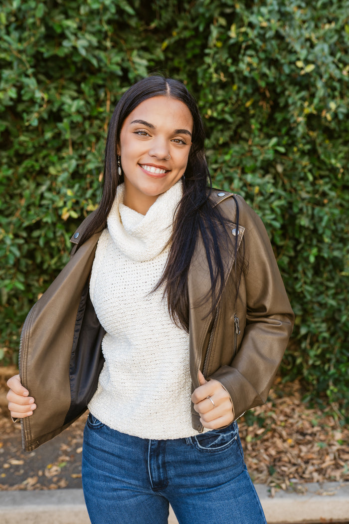 Knit Turtle Neck Tank