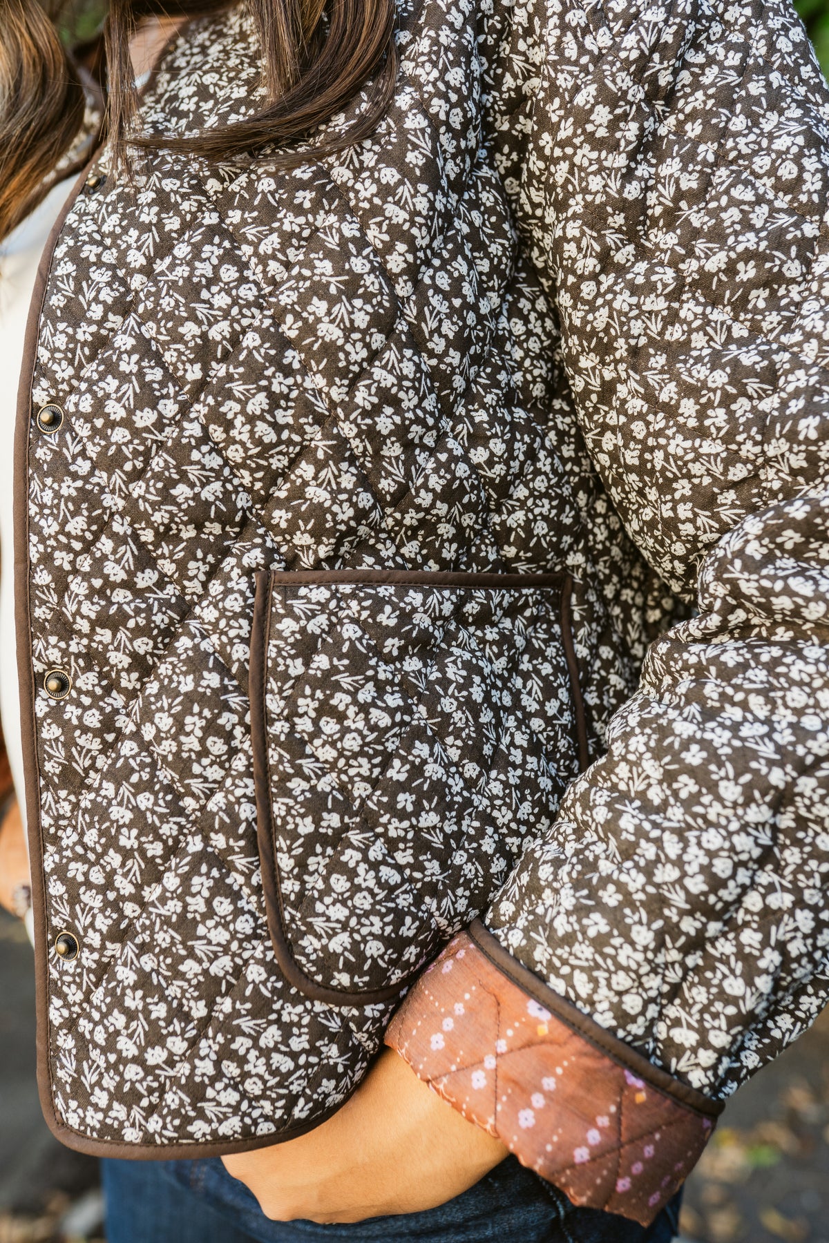 Verna Floral Reversible Quilted Jacket