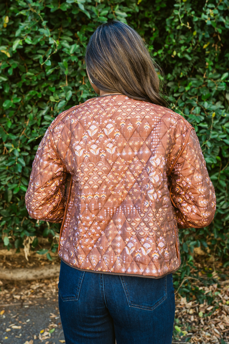 Verna Floral Reversible Quilted Jacket