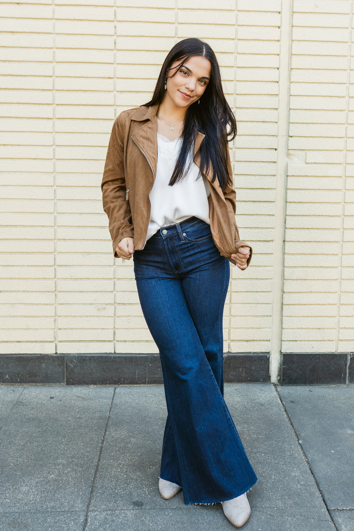 Izzy's High Rise Extra Wide Leg W/ Raw Hem